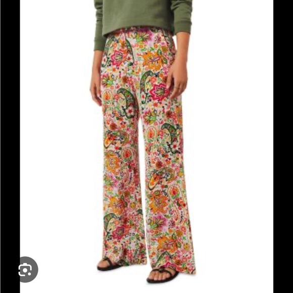 ba&sh Pants - ba&sh Multicolor Paisley Wide-Leg Pants